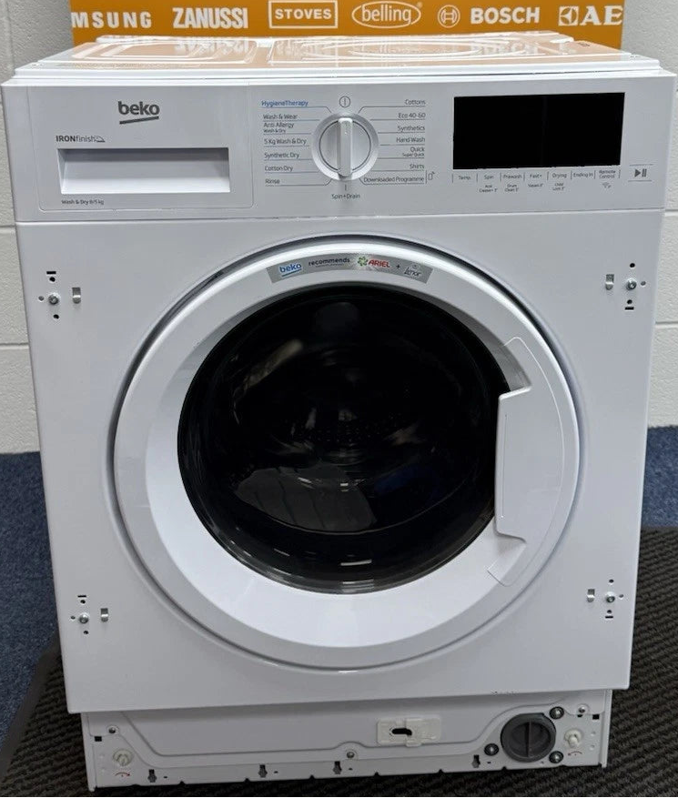 Beko Pro WDIK854441 (30) 8+5 KG 1400 Spin Integrated Washer Dryer in White - A Wash Rated - (Ex Display) - HW182730
