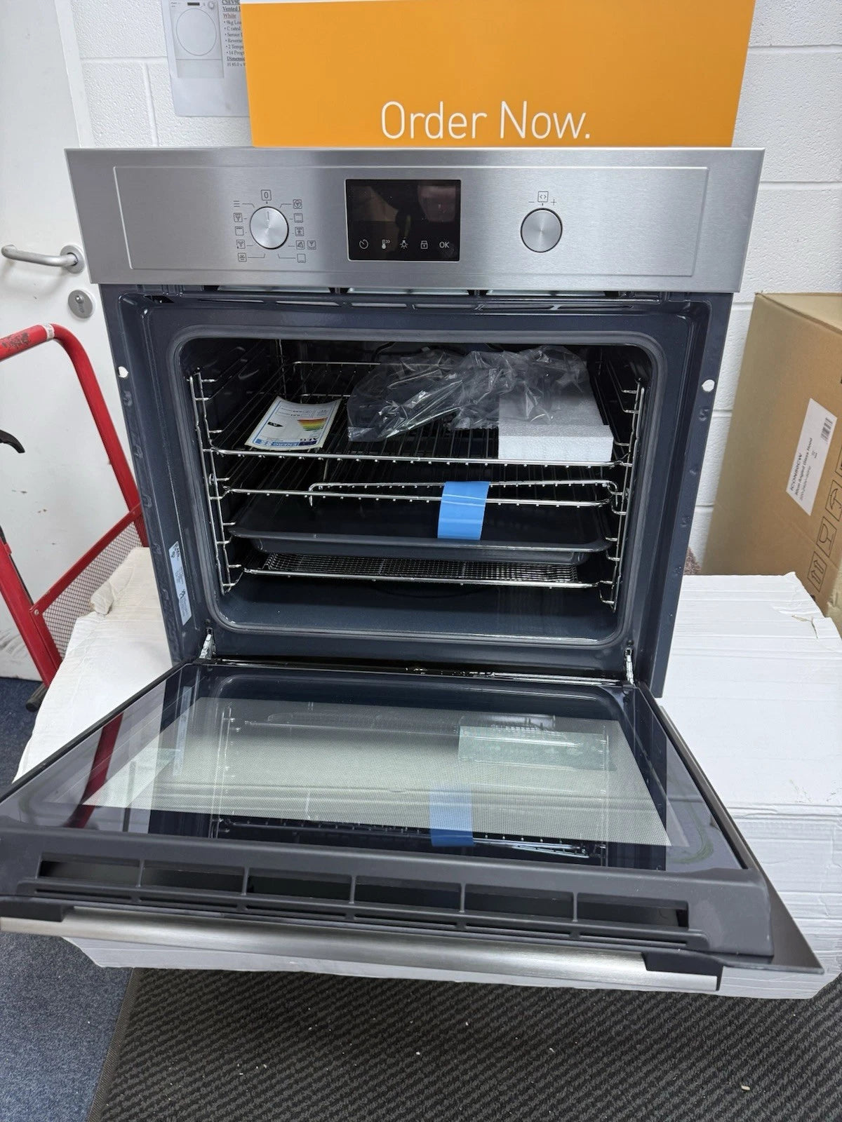 AEG BEX535A61M 3000 Built-in Electric Single Oven with AirFry and Aqua Clean in Stainless Steel - A+ Rated - (Graded) - HW181824