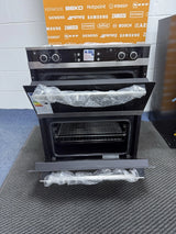 Flavel FLV72FX (52) 72cm Built Under Double Oven in Black and Stainless Steel - A/A Rated - (Ex Display) - HW182352