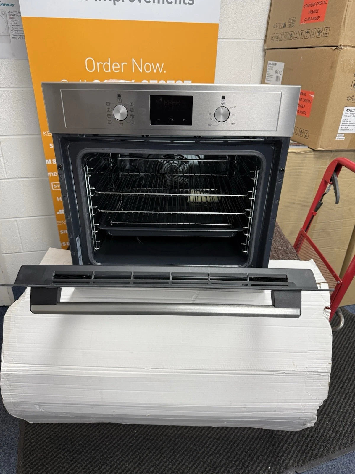 AEG BEX335011M (48) SurroundCook Built-in Electric Single Oven with Aqua Clean in Stainless Steel - A Rated - (Ex Display) - HW182248