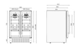 Viceroy WRWC60DDSSED Double Door 60cm Wine Cooler Fridge in Stainless Steel - (New Stock) - HW182476