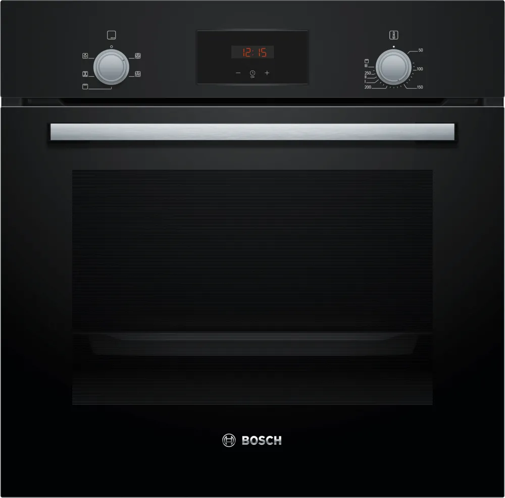 Bosch Series 2 HHF113BA0B (84) Built-In Electric Single Oven in Black with 13 Amp Plug - A Rated - (Ex Display) - HW182284