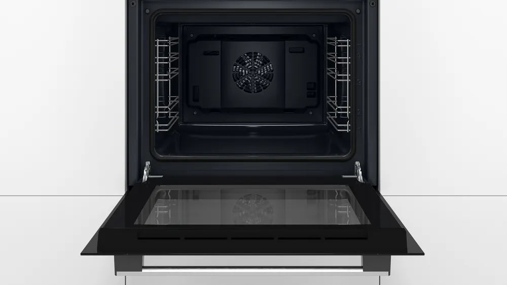Bosch Series 2 HHF113BA0B (84) Built-In Electric Single Oven in Black with 13 Amp Plug - A Rated - (Ex Display) - HW182284