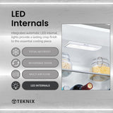 Teknix FFPH1825PW/E 256 Litre Fridge Freezer with Total No Frost in White - POHW0084