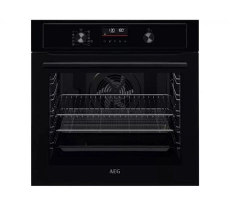 AEG 3000 BEX535A61B (45) AirFry Aqua Clean Enamel Built In Electric Single Oven in Stainless Steel - A+ Rated - (Graded) - HW182445