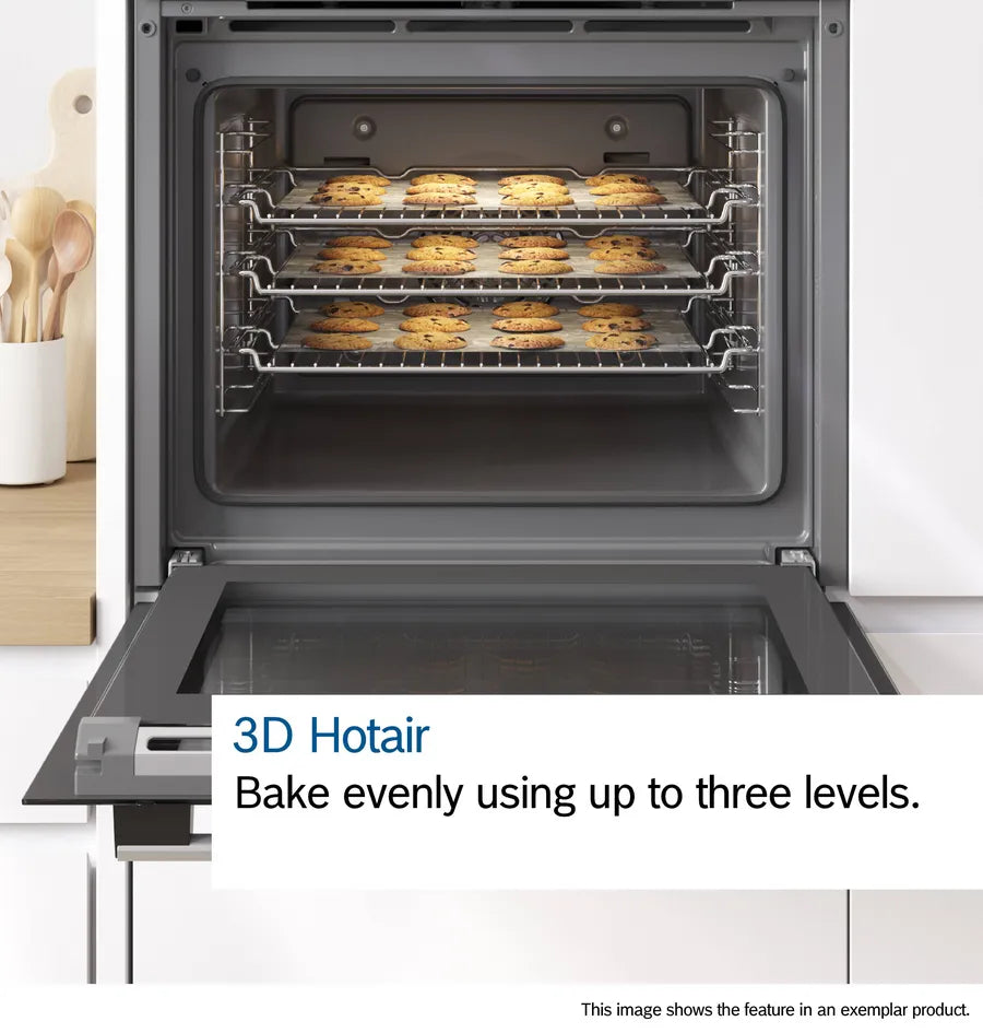 Bosch Series 4 HQA574BS3B (81) Electric Single Oven with Pyrolytic Self Cleaning in Stainless Steel - (Graded) - HW181914