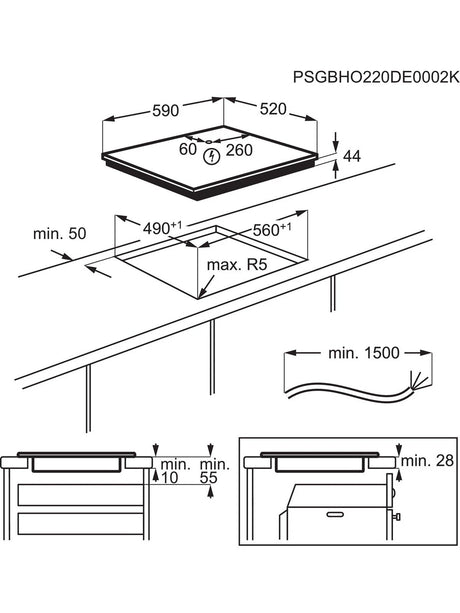 AEG IKX64301CB (04) 3000 Series 60cm 4 Zone Induction Hob - (Tatty Box) - HW182076-04
