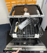 AEG FSB42607Z (47) Air Dry 3000 Fully Integrated Built In Dishwasher - Black Control Panel with Sliding Door Fixing Kit - HW181847