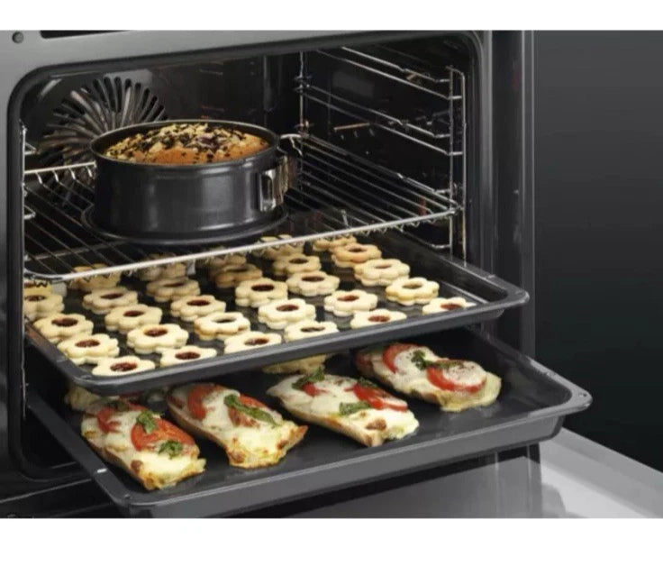 AEG 3000 BEX535A61B (45) AirFry Aqua Clean Enamel Built In Electric Single Oven in Stainless Steel - A+ Rated - (Graded) - HW182445