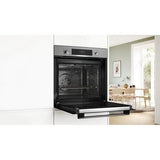 Bosch Series 4 HQA574BS3B (81) Electric Single Oven with Pyrolytic Self Cleaning in Stainless Steel - (Graded) - HW181914