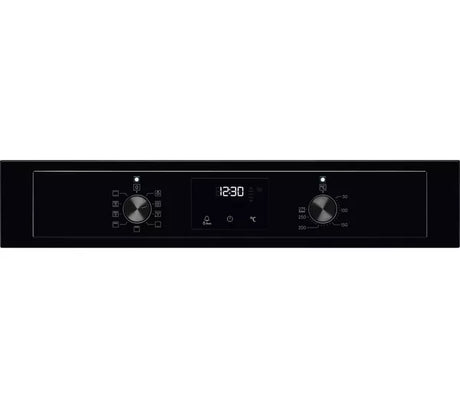 AEG BEX335011B SurroundCook Built-In Electric Single Oven in Black - A Rated stock photo control panel close up 