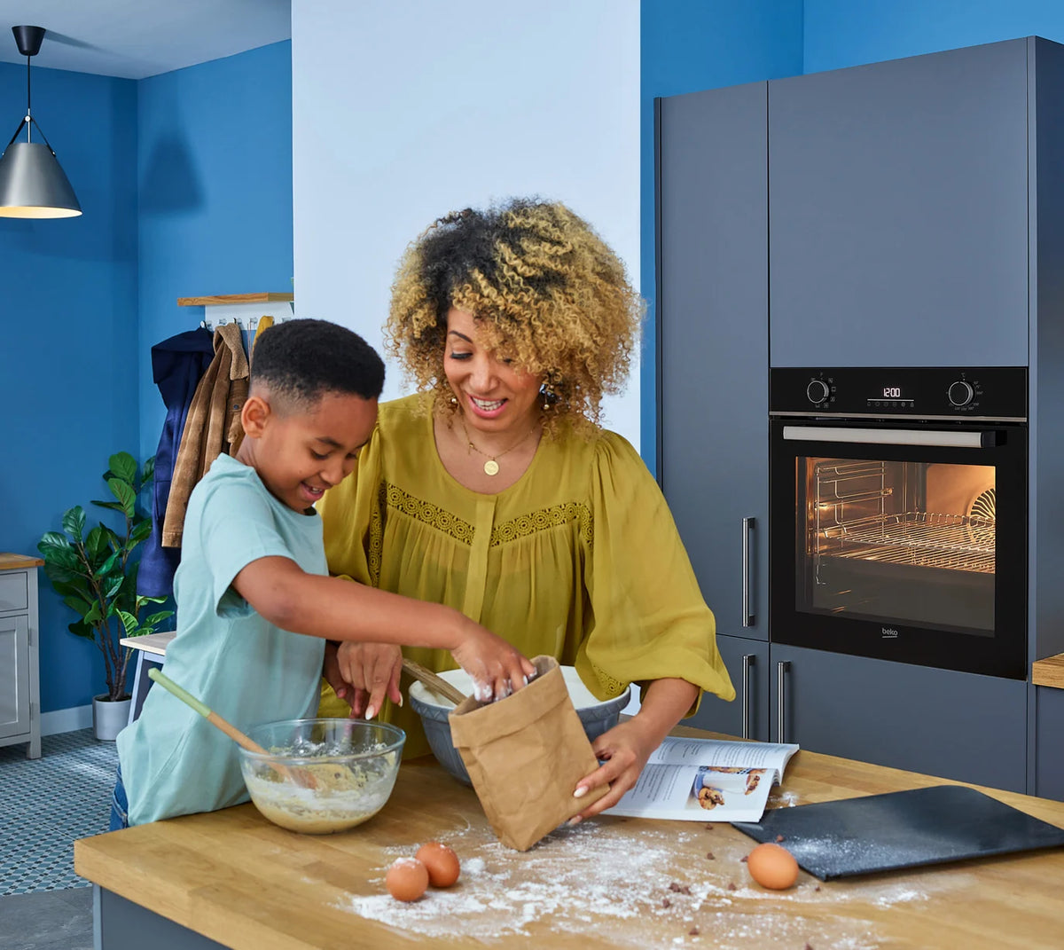 Beko RecycledNet® BBXDF22300S (86) Built In Double Oven in Silver - A/A Rated -( Ex display - HW182686