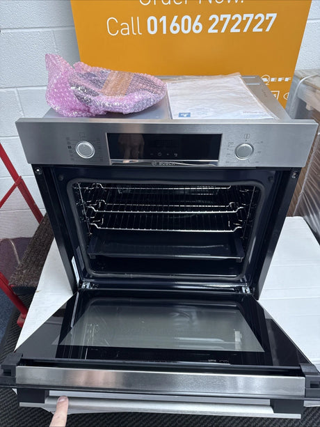 Bosch Series 4 HQA574BS3B (14) Electric Single Oven with Pyrolytic Self Cleaning in Stainless Steel - (Graded) - HW181914